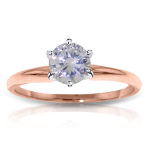 14K. GOLD SOLITAIRE RING WITH 0.75 CT. J-K, SI-2 DIAMOND
